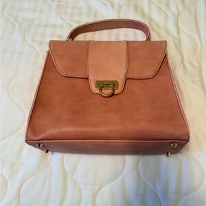 Vintage Lord and Taylor Pink Reptile Handbag